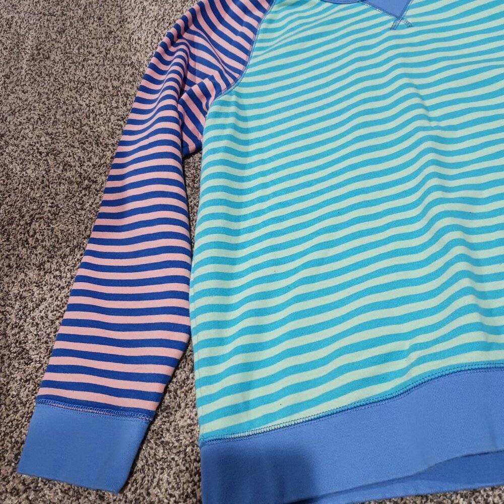 Lands' End striped crewneck sweatshirt women's - Picture 4 of 9